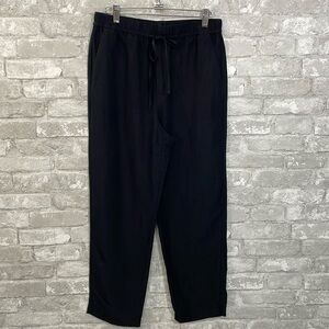 H&M Black Linen Cropped Pants